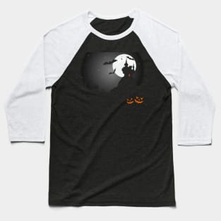 Halloween Graveyard - Pumpkins, Bats and Cats Baseball T-Shirt